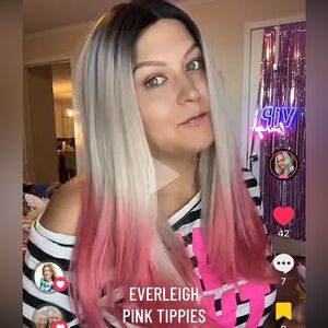 Everleigh Pink Ombre Hair Wig